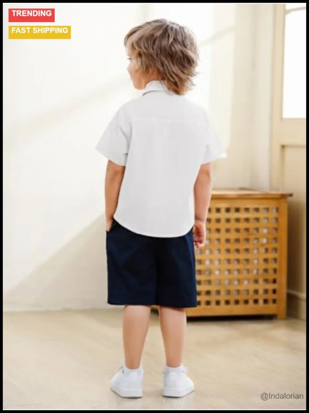 Toddler Baby Boys Short Sleeve Button Down Dress Shirt School Uniform Tops